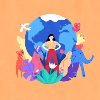 Illustration for the book Cimate Change: The Choice is Ours
